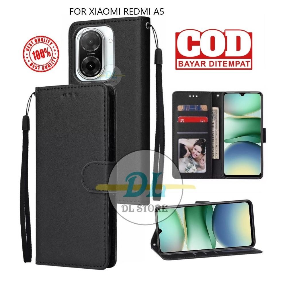 Premium Case Hp Xiaomi Redmi A5 Kualitas Premium Leather Case Flip Wallet - Dompet Hp