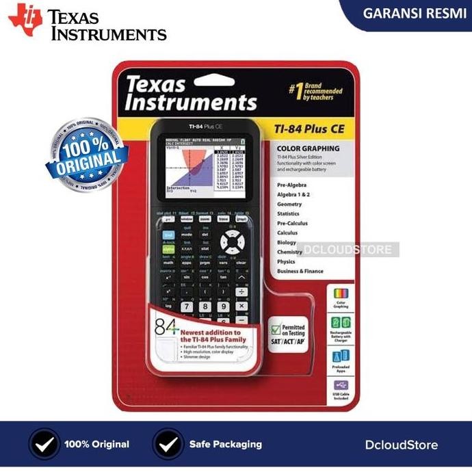 

Kalkulator Grafik Texas Ti-84 Plus Ce Graphic Calculator Original Co