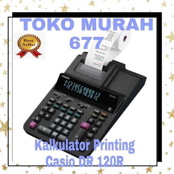 Casio Dr-120 R - Print Kalkulator Struk/Printing Calculator Dr-120R Co