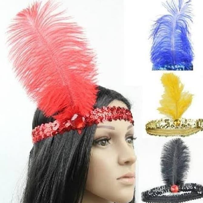 New Ikatan Bulu Di Kepala/Hiasan Kepala Bulu Ayam Hiasan Murah