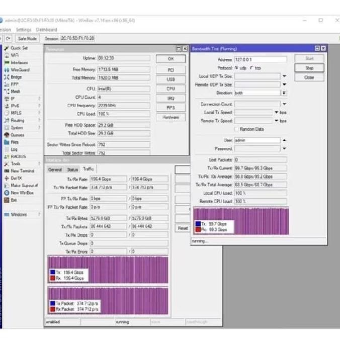 Mikrotik X86 Lisensi Lv6 Mini Pc Industrial 4Core Cpu Gigabyte Ethernet Setara Ccr1009 New Stok