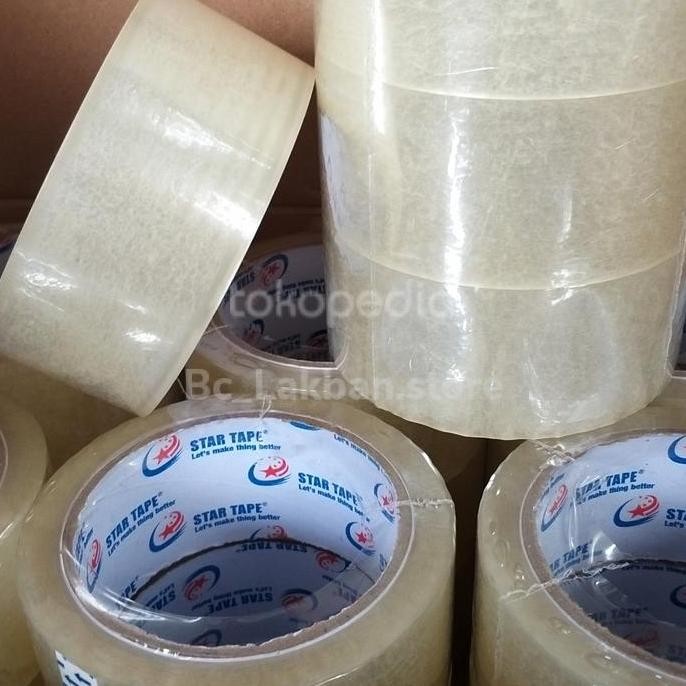 

LAKBAN BENING (1 DUS) LENGKET STAR TAPE KUALITAS TERBAIK MURAH 90Y TM