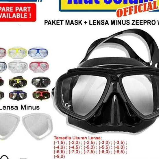 Mask Zeepro Wave Optical Lens Minus Masker Selam Diving Snorkeling