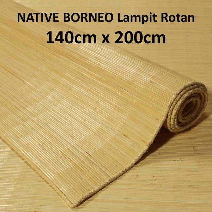 Lampit 140 x 200 [T001] - Lampit Rotan Handmade, Tikar Rotan Tradisional, Karpet Rotan Kalimantan, T