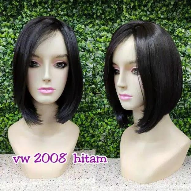 Wig Wanita pendek untuk kerja Wig perempuan rambut palsu human hair