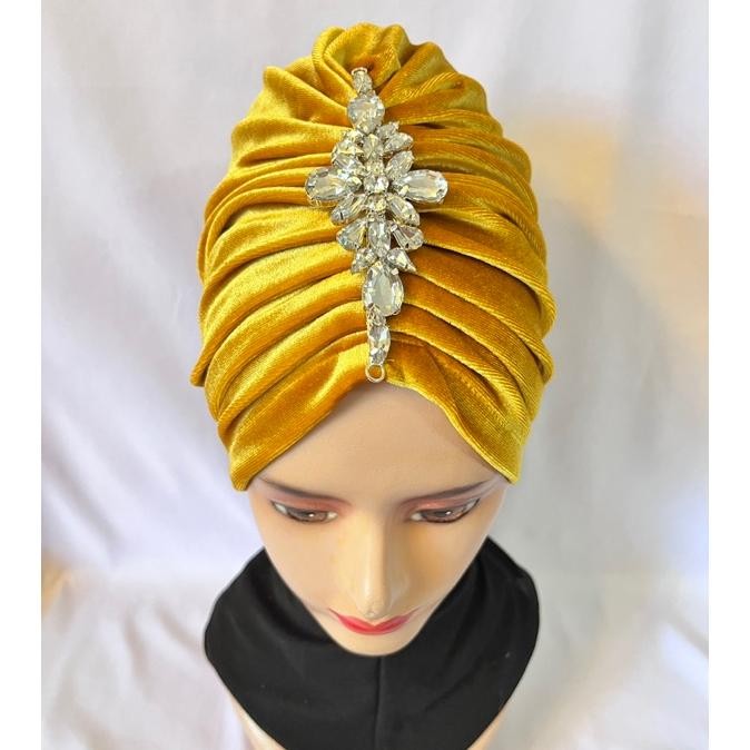 Turban Pesta Turban N Swarozki Snowdrop Turban Dewasa