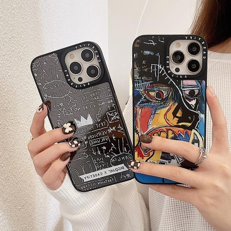 IPHONE 11 12 13 14 PRO MAX 14 PLUS HYBRID CASE BASQUIAT X CASETIFY MURAH