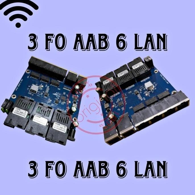 TERMURAH - CONVERTER 3 FO AAB 6 LAN 10/100