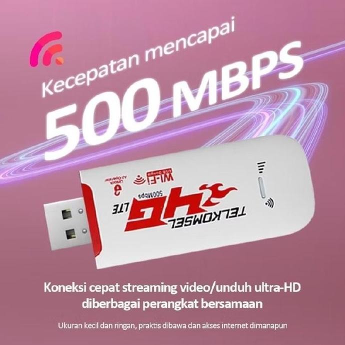 TERMURAH - Modem Wifi 4G Wingle USB Mifi All Operator 500Mbps Modem WIFI USB