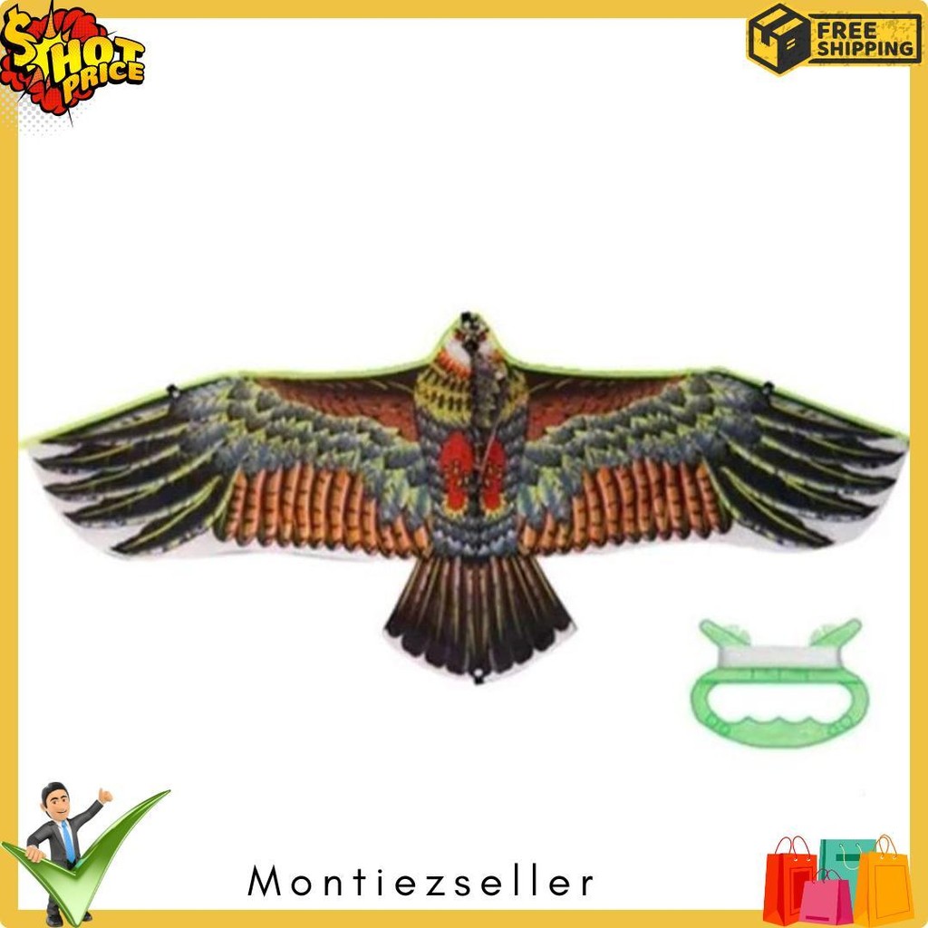 Layangan Koang/Sawangan,Burung Layangan Parasut Anti Air. Layangan Motif Elang. Size Lebar 60Cm X Pa