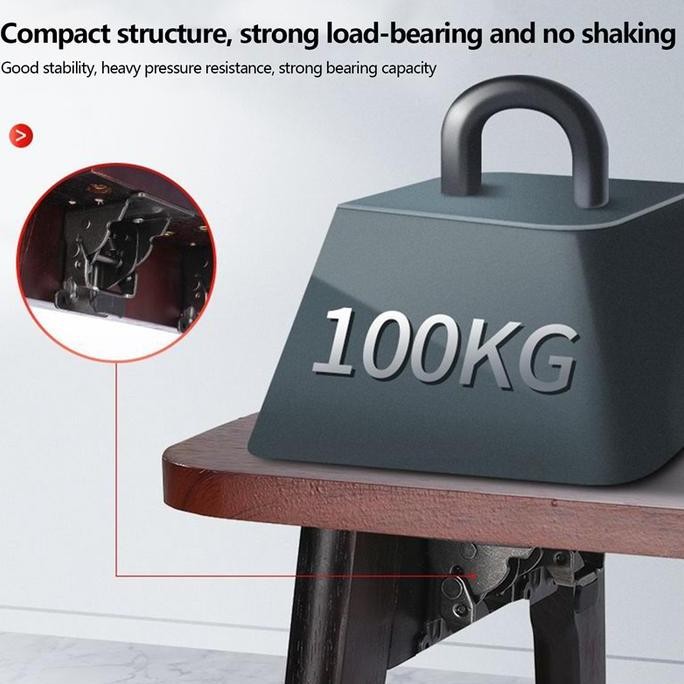 Engsel kaki meja lipat, Bracket siku tekan 90 derajat