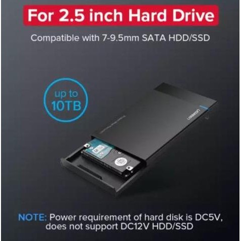 ready Ugreen HDD SSD Case Enclosure External 2.5 Type C 3.1 Micro B 6 Gbps