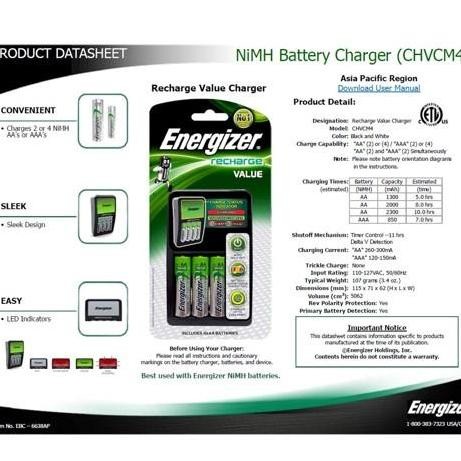 Battery / Baterai Alkaline Energizer Rechargeable Maxi AA murah