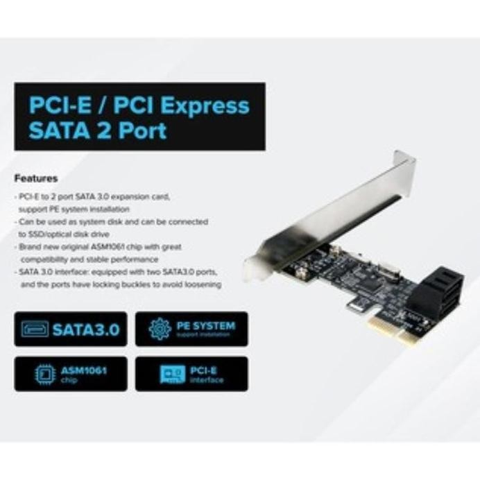 ready Pci-e x1 Sata 3.0 2 Port 6Gbps asmedia - PCI Express expansion Card 2 slot Serial ATA ide-ahci