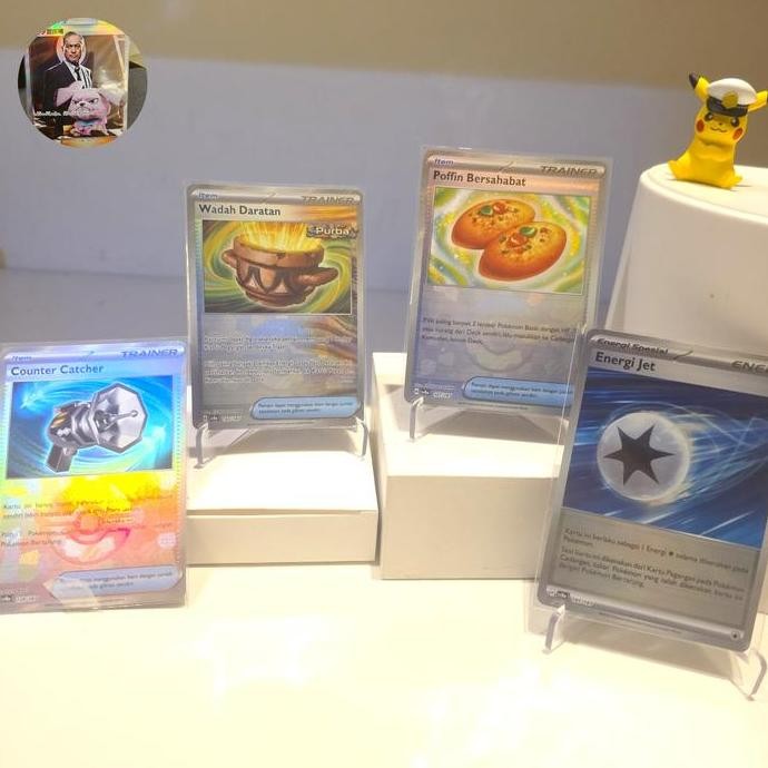 Poffin Bersahabat Wadah Daratan Counter Catcher Energi Jet Pokeball kartu Pokemon Tcg indo