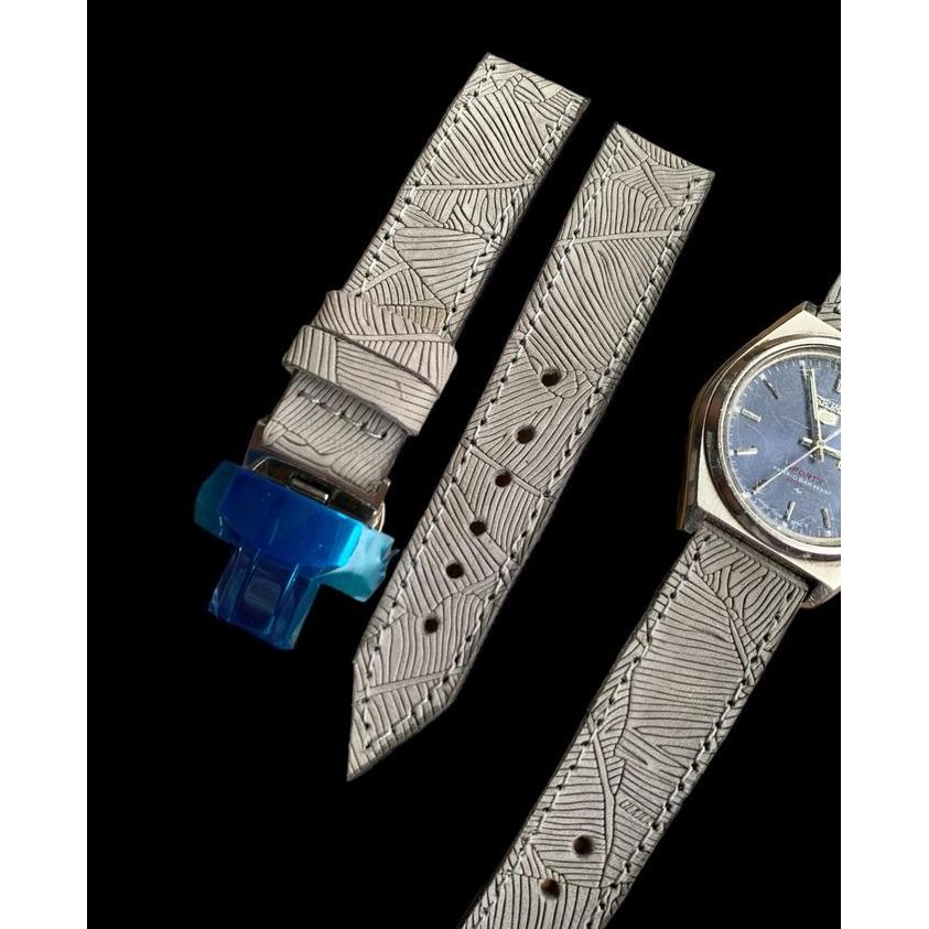 baru STRAP TALI JAM TANGAN SEIKO 19 MM KULIT ASLI BUCKLE BUTTERFLY