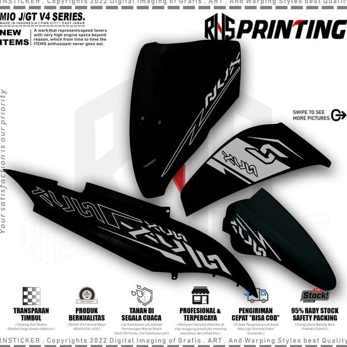 V4 CUTTING STIKER MIO J STRIPING VARIASI MIO J MIO GT NVX JPN COPY TRANSPARAN STYLES STIKER MIO LAMA