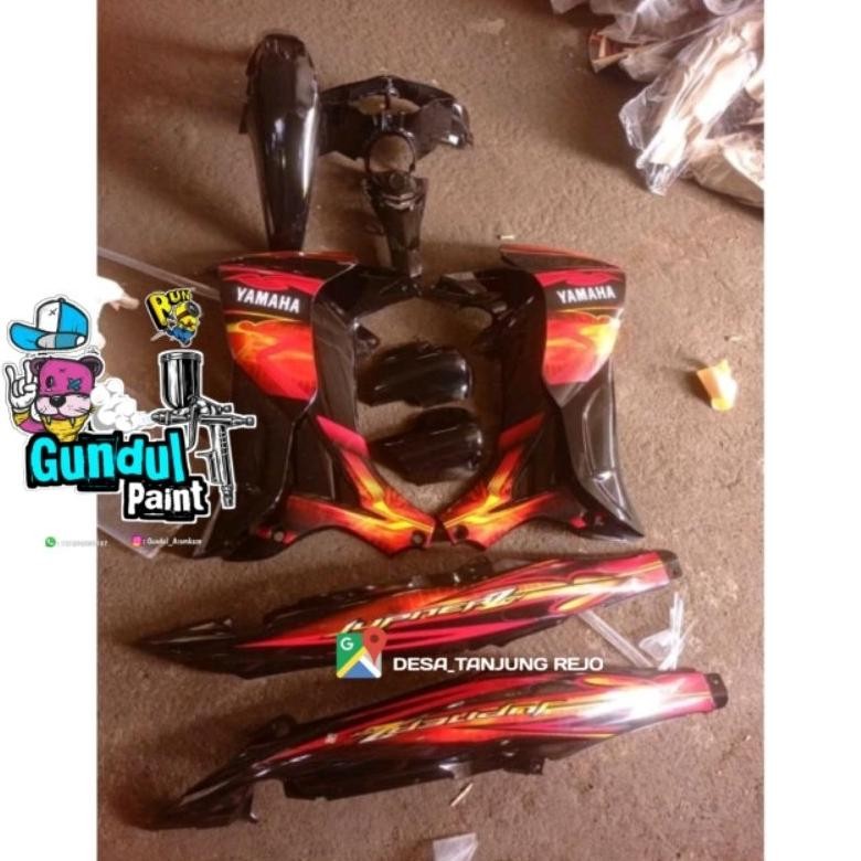 Cover Body Full Set Halus Jupiter Z Burhan HITAM Full