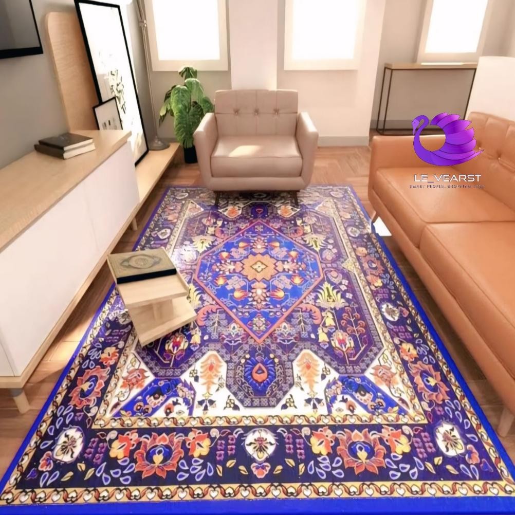 OSRTRICH Karpet 205250 VARSA BLUE Permadani turki Bulu Empuk Ekspor Matras Premium