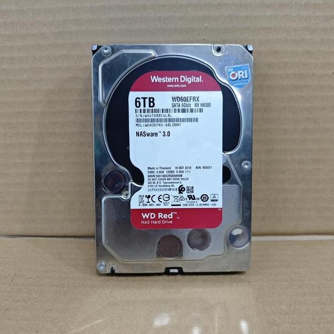 ready HARDISK 6TB WD RED ORI NASWARE