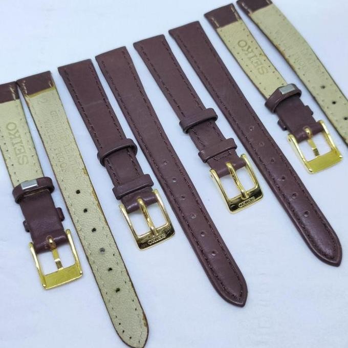 baru Seiko leatherstrap ladies 12mm buckle strap kulit jam tangan wanita