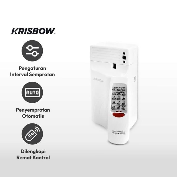 TERBARU - PARFUME KRISBOW CALMIC REMOTE MESIN PENGHARUM RUANGAN SEMPROT OTOMATIS