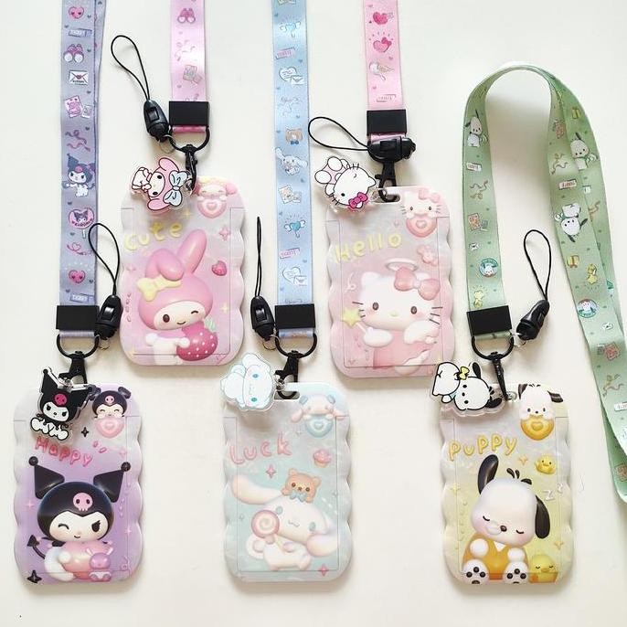 

READY ID Card Holder Name Tag Lanyard / Kalung Kartu Cute Sanrio Mascot 6 NEW