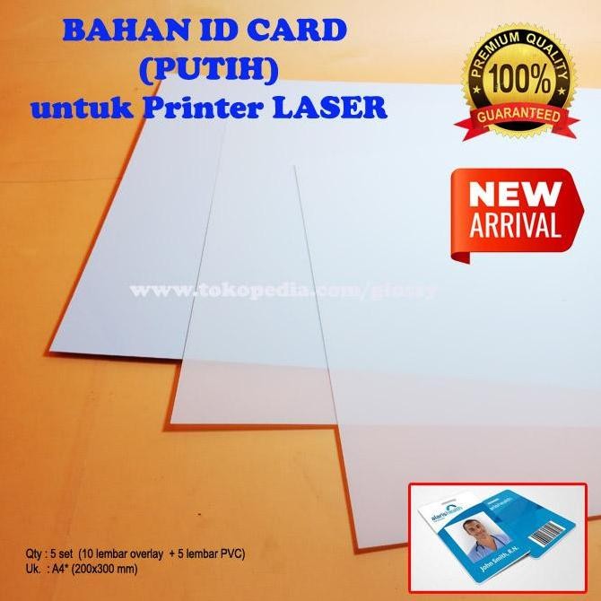 

READY PVC BAHAN ID CARD UNTUK PRINTER LASER ISI 5 SET NEW