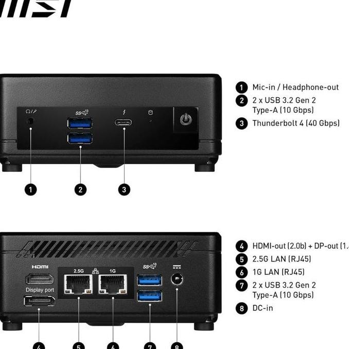 Msi Cubi 5 12M I5 1235U - Mini Pc I5 1235U Gen 12 Msi Cubi I5 1235U New Stok