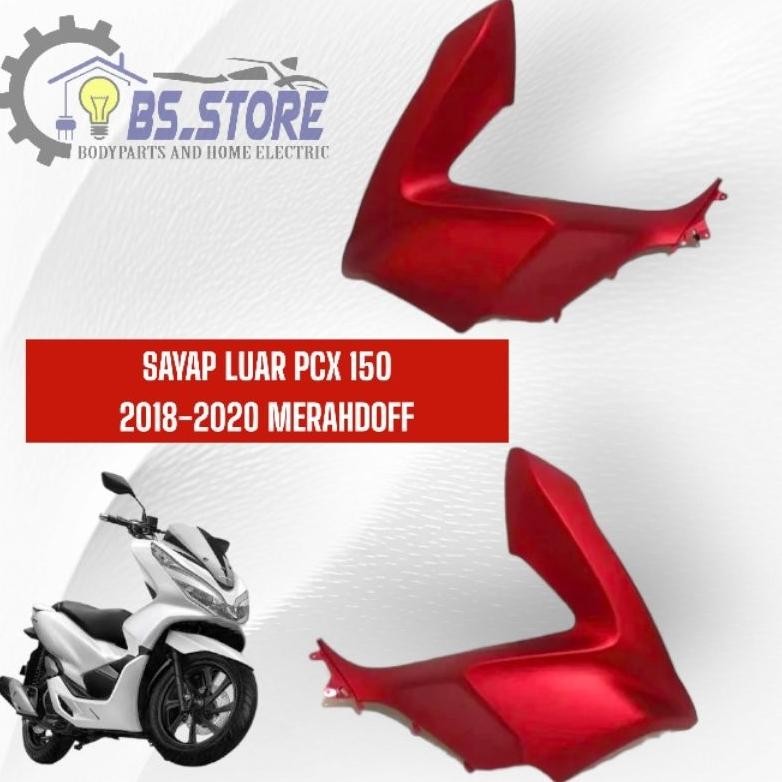 SAYAP BODY DEPAN HONDA PCX 150 2018 2019 2020 MERAHDOFF | LEGSHIELD.LUAR PCX 150 2018 -2020 MERAHDOF