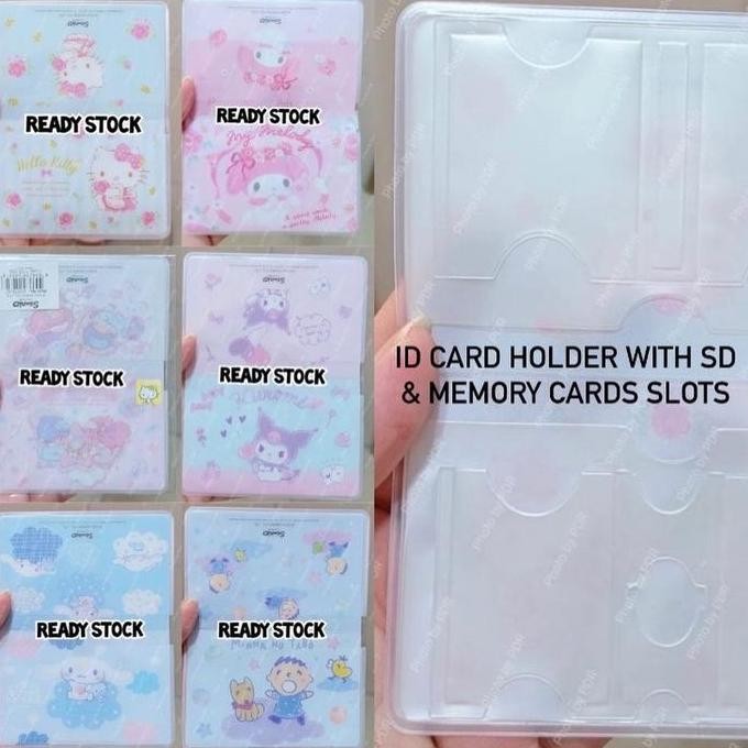 

READY ID Card Holder Sanrio Original SD Memory Card Slot NEW