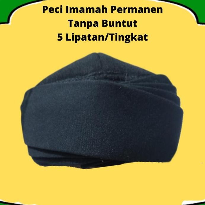 baru  PECI SORBAN IMAMAH PERMANEN 3 METER TANPA BUNTUT Polos Katun Dewasa Hijau Hitam Putih