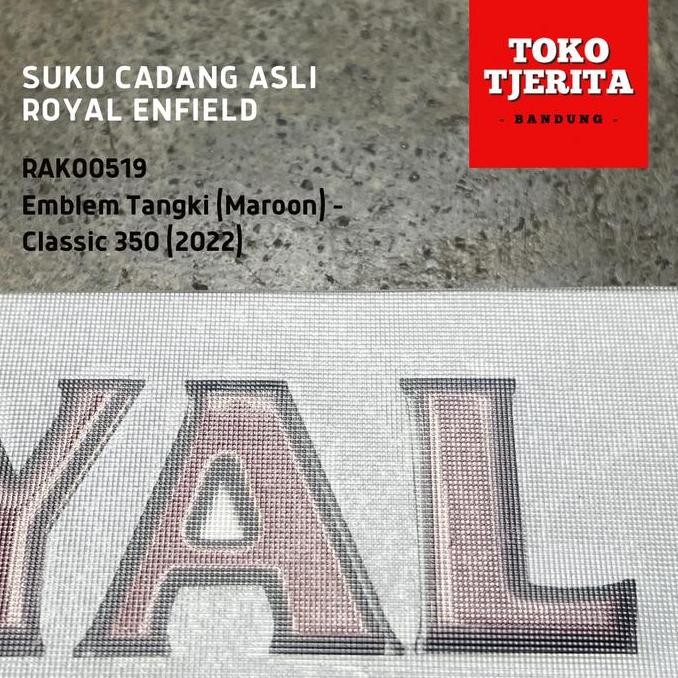 Emblem Stiker Tangki Classic 350 2022 RAK00519 - Royal Enfield ASLI