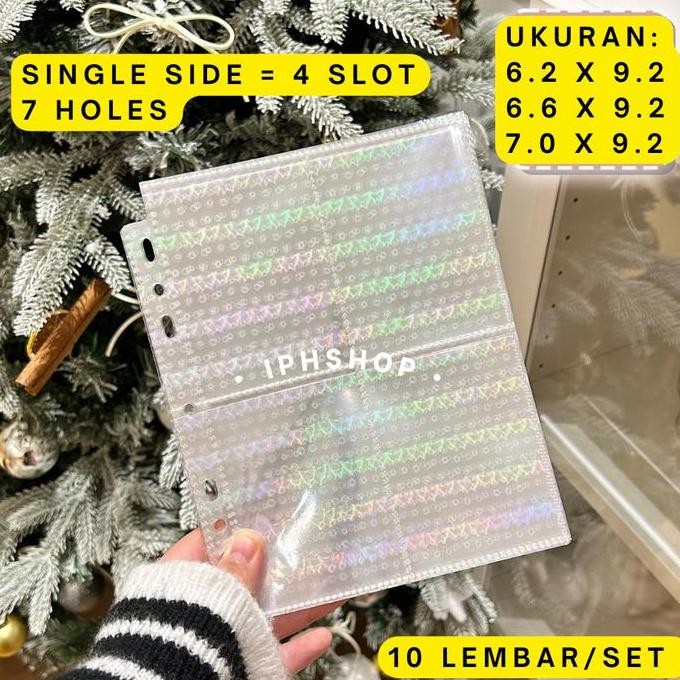 

restock !!! iphshop PhotoCard Sleeve Binder A5 Ring 2 / 3 / 6 4P Single Side 1 Sisi 7 Lubang Bantex