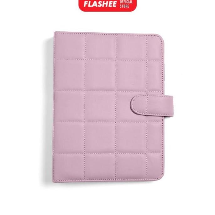 

READY Flashee Agenda Binder Puffy A5 20 Ring Agenda A5 Ungu Lilac Notebook A5 20 Ring Cover Buku Catatan Penutup Magnet Multifungsi Stationery NEW