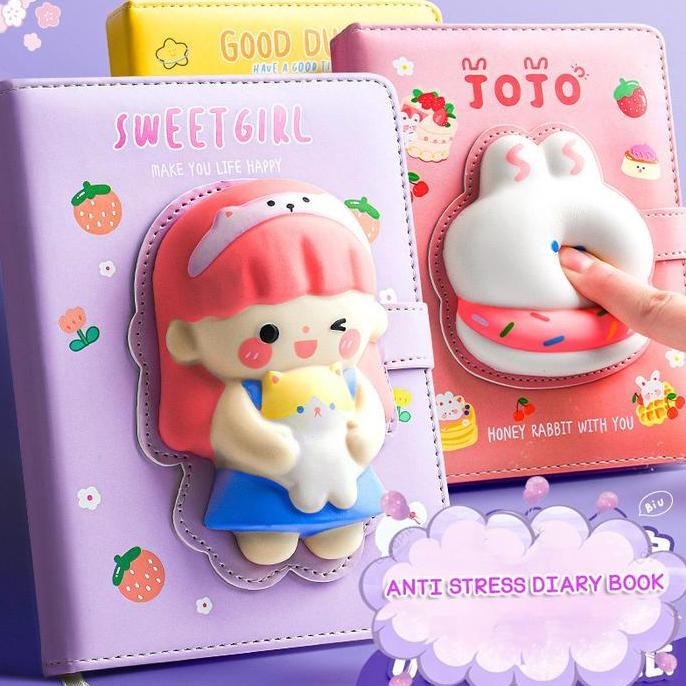 

READY BUKU DIARY FREE SQUISHY + PEN 10 WARNA MAGNET LUCU BINDER JOURNAL PLANNER ANAK TRANSPARAN BUKU CATATAN HARIAN ANAK SEKOLAH MOTIF KARTUN LUCU LOOSE LEAF NOTEBOOK MEMO BISA DILEPAS GAYA JEPANG DAN KOREA Blue Girl NEW