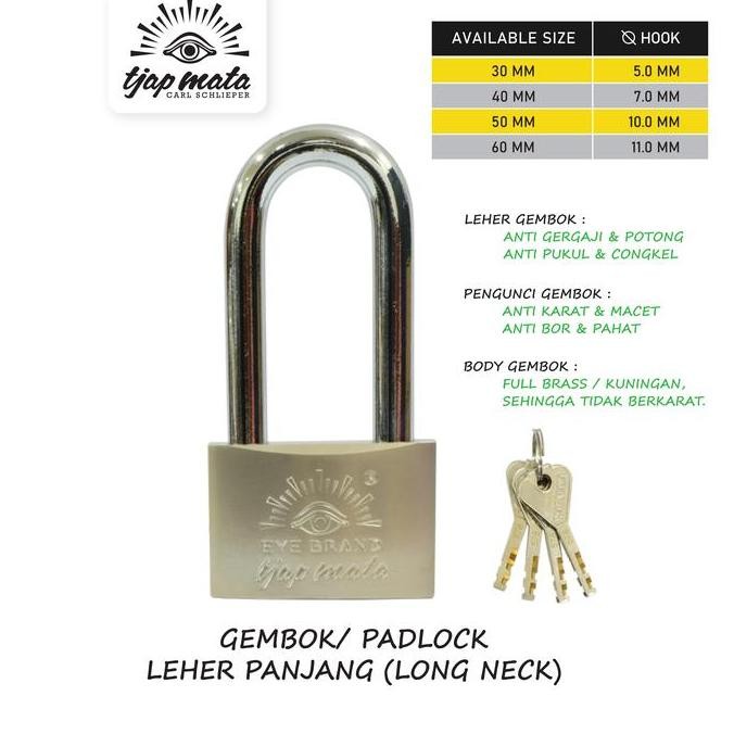 Tjap Mata / Cap Mata Gembok (Leher Panjang)