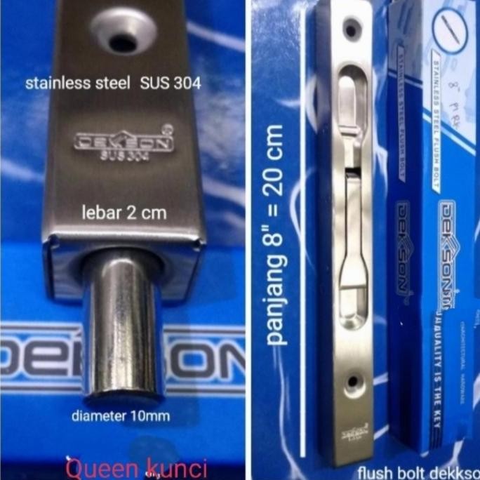 Grendel Tanam / Selot Pintu Double / Kebaya Dekson 8 "+ 12 "