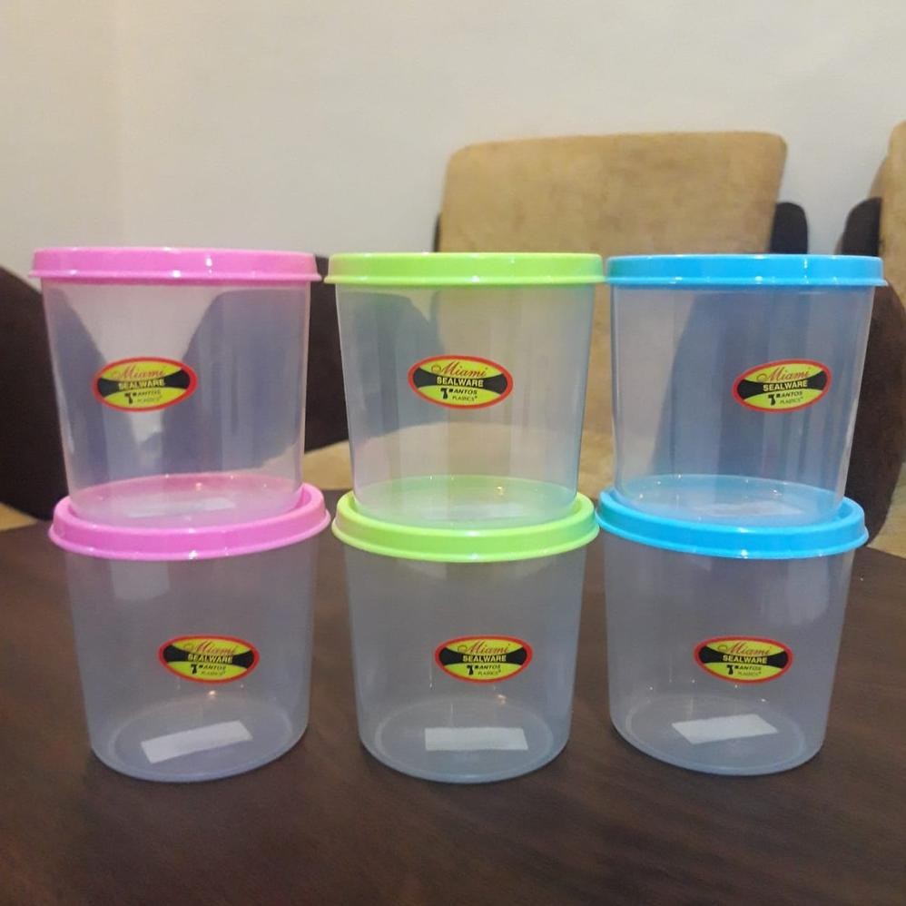 Toples Bumbu Motif Bulat / Toples Serbaguna / Toples Kecil/ Toples Sambal Stok