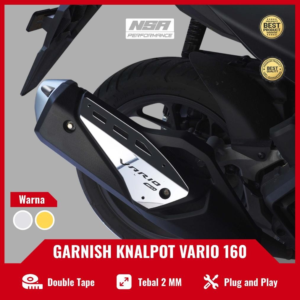 Premium NSA GARNISH KNALPOT VARIO 160 COVER GARNISH TUTUP KNALPOT VARIO 160