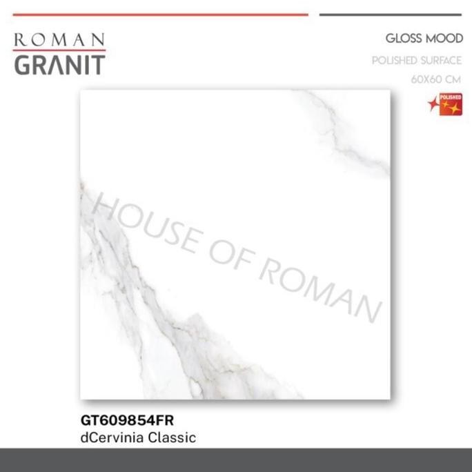 Granit Roman 60x60 Glossy/Lantai Carrara Putih/Granit 60x60/Roman