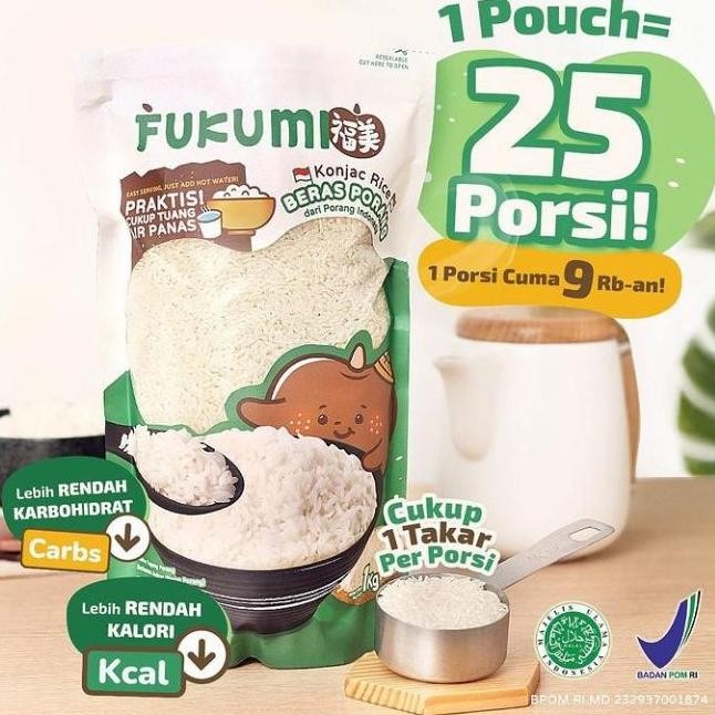 

Fukumi Beras Porang Pouch 1Kg | Instan Konjac Rice - Mudah & Praktis Kualitas Terbaik Harga Termurah