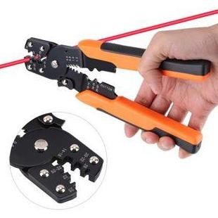 Tang Multifungsi Terisolasi Crimp Tang Terminal Skun Pengupas Kabel