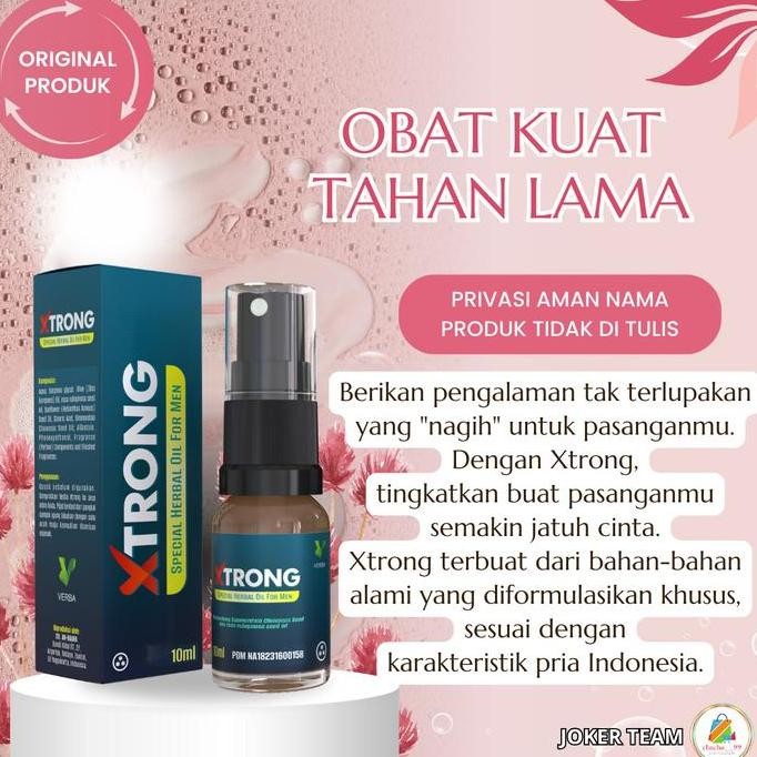 Best Seller XTRONG Spray Vitalitas Stamina Pria Dewasa Keras Tahan Lama Original