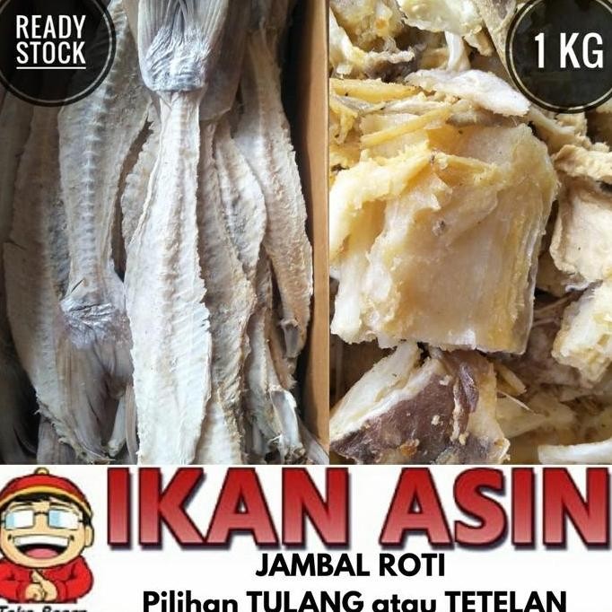 

Ikan Asin Tulang / Tetelan Jambal Roti 1 Kg