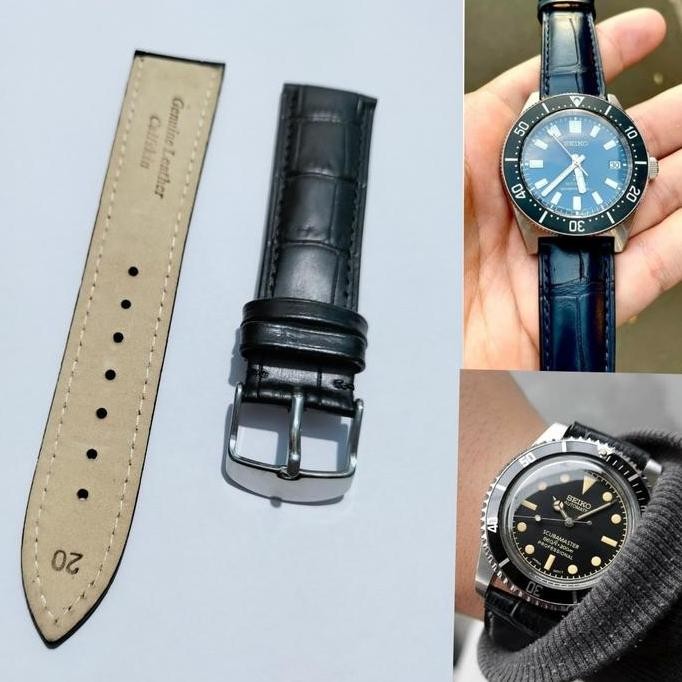 Strap Tali Jam Tangan Kulit Seiko Sport Original