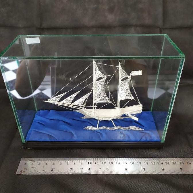 Pajangan Miniatur Kapal Phinisi Makassar Lebar 15 Cm Kualitas Terbaik Harga Termurah