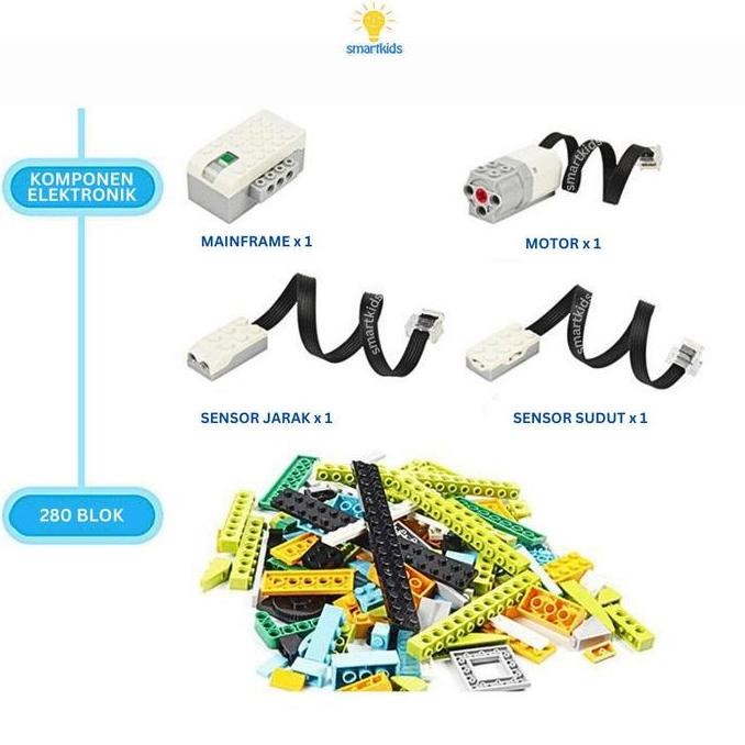 WeDo Coding Robot Brick Block Mainan Edukasi Anak PC Tablet Kompatibel STEM Programming Build Code T