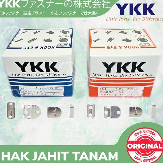 Hak Tanam / Kancing kait Merek YKK ORIGINAL Per box