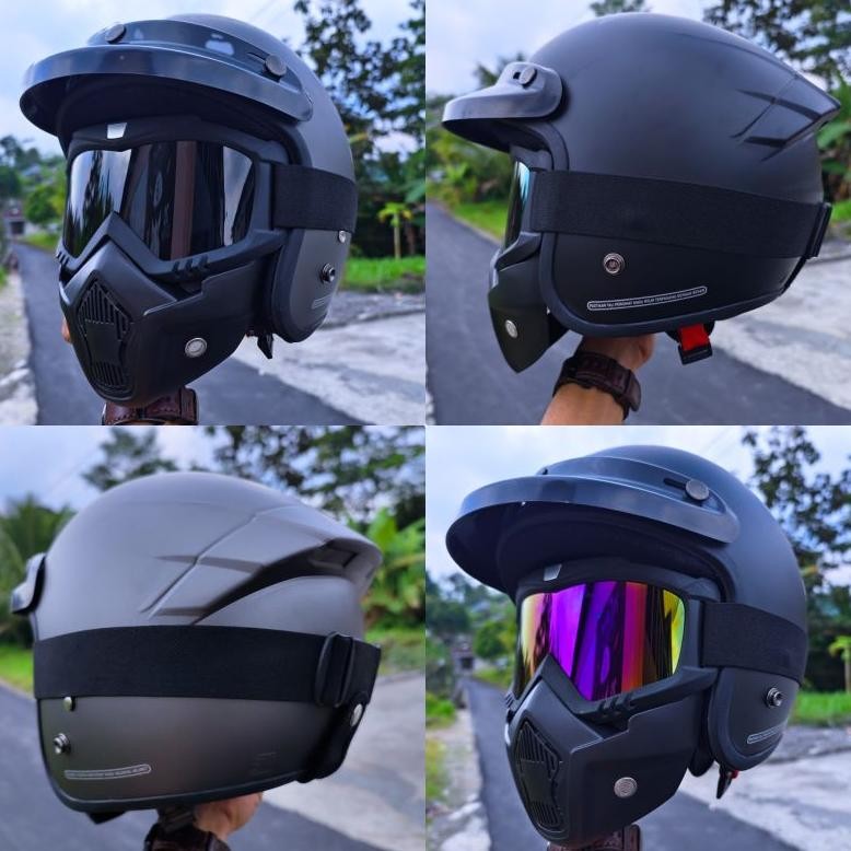 TERMURAH HELM BOGO KAIROS GOGLE MASK+TOPI PAKET GANTENG Siap kirim